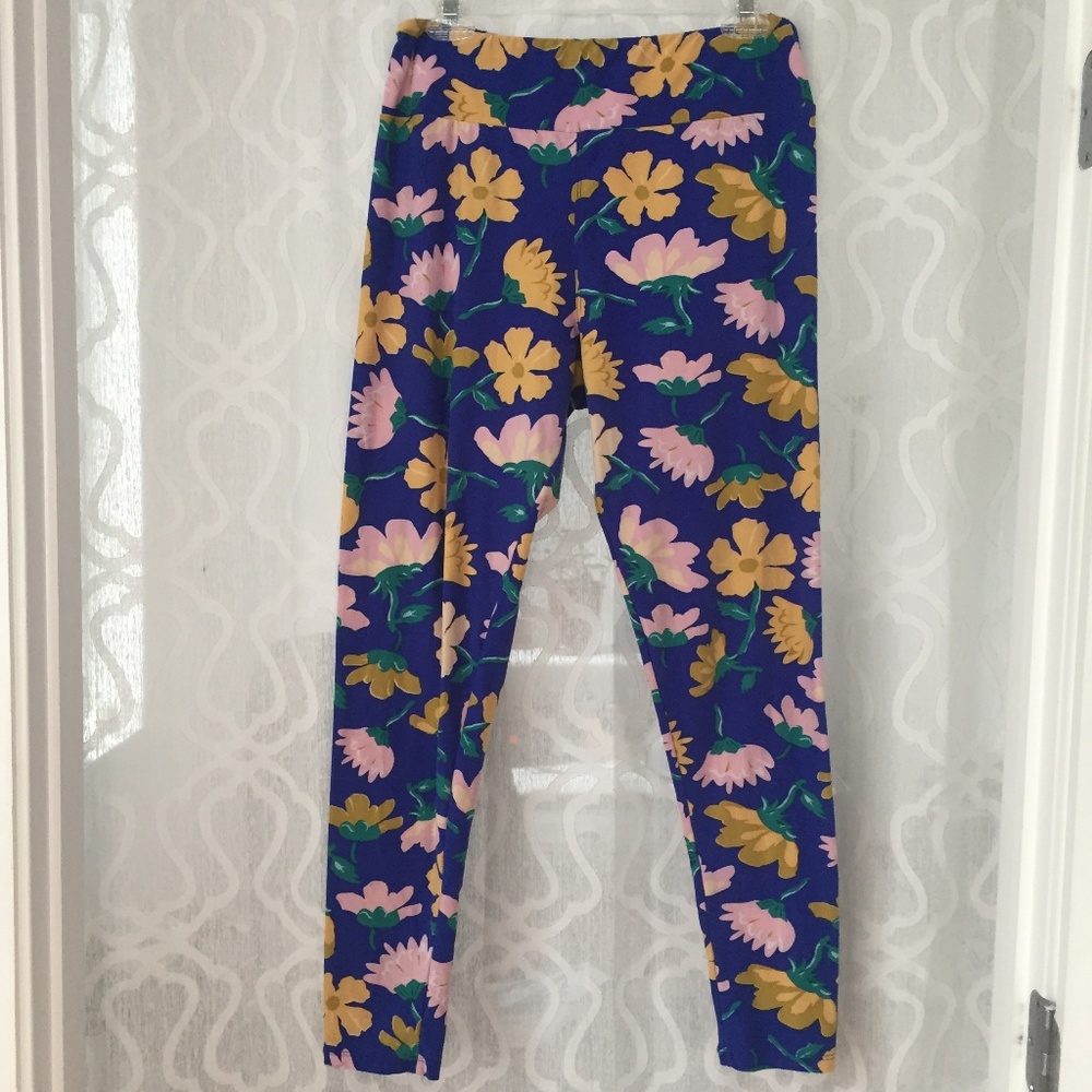 LulaRoe Blue Floral Leggings